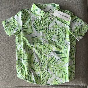 Janie and Jack 3T Palm Leaf Button-Down